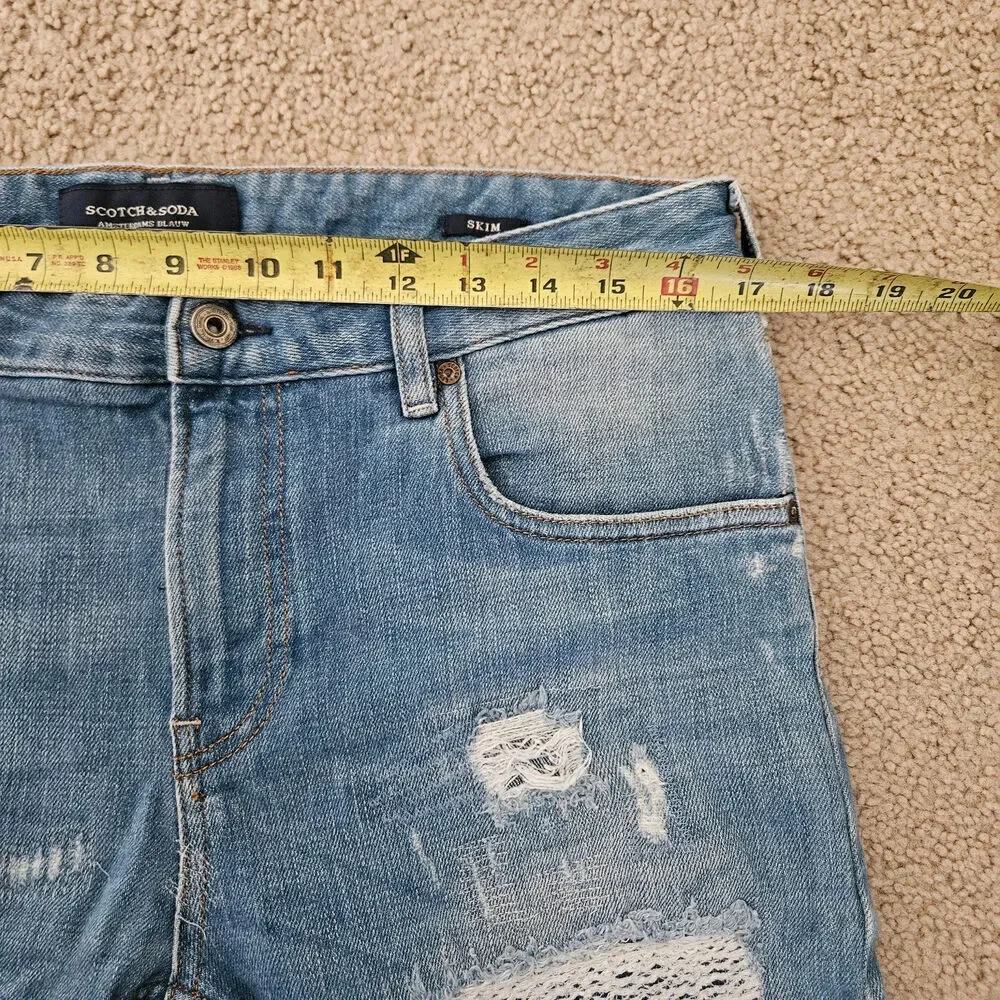Scotch & Soda Distressed Skim Denim Jeans 33x31